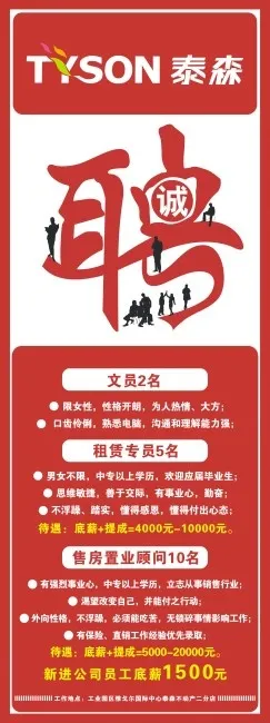 招聘展架房产cdr矢量模版下载
