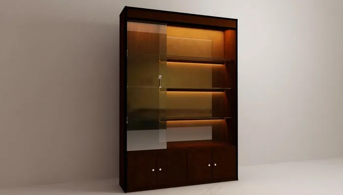 高档展柜模型图片