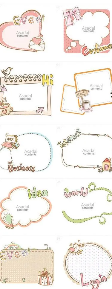 卡通边框图片ai矢量模版下载