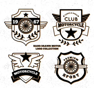 摩托车手俱乐部绘制标志