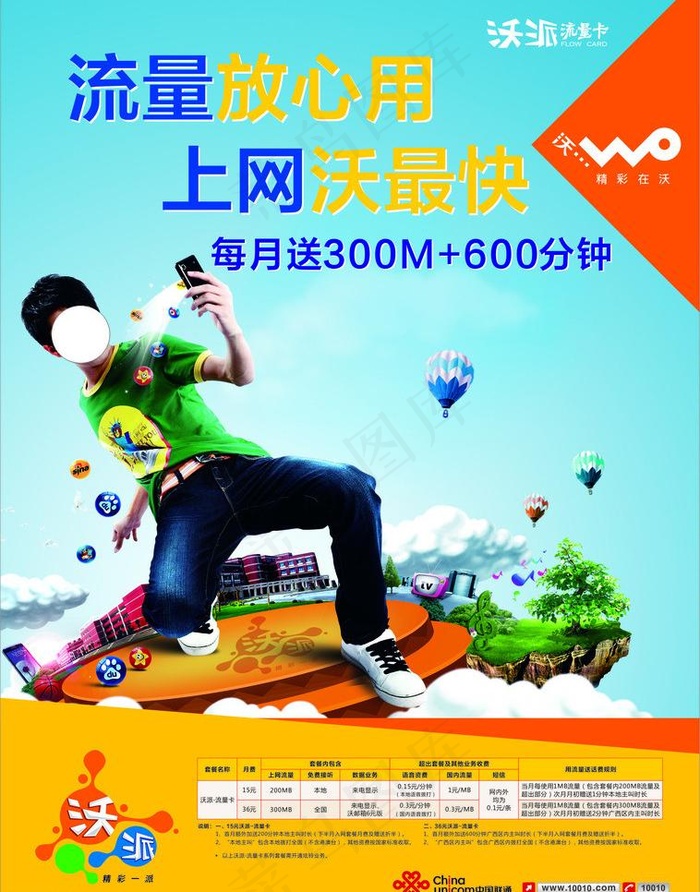 联通图片cdr矢量模版下载