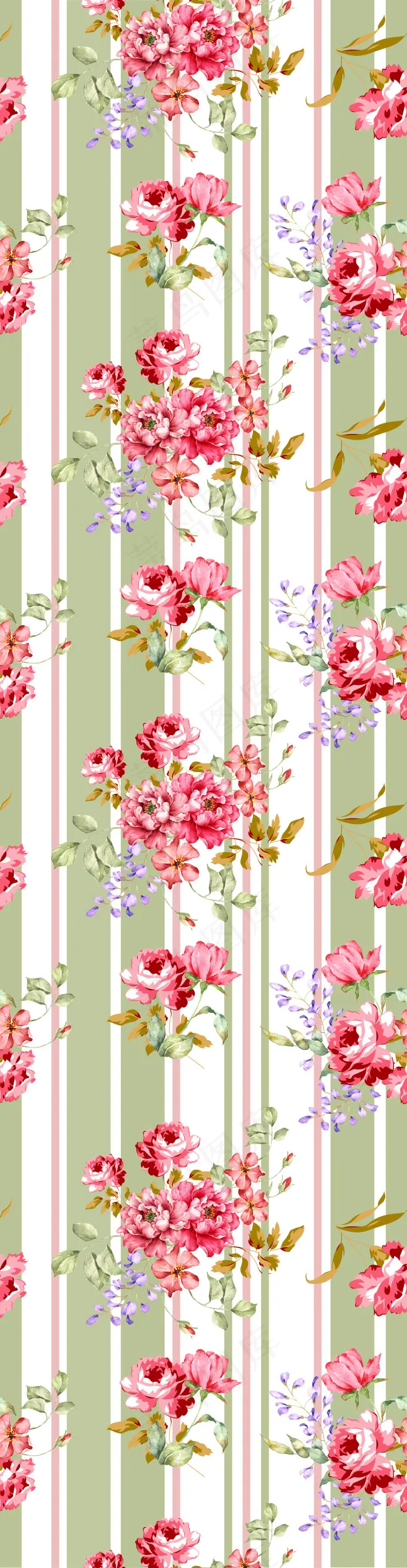 纺织品软装饰图案设计花卉(3543X13629(DPI:300))psd模版下载