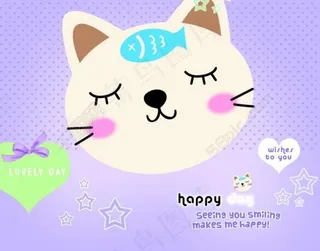 可爱 本子 卡通小猫 艺术字 超萌图片