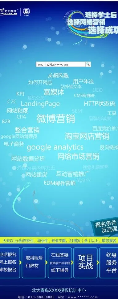 网络营销易拉宝图片ai矢量模版下载
