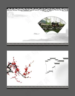 大气江南风封面平面素材