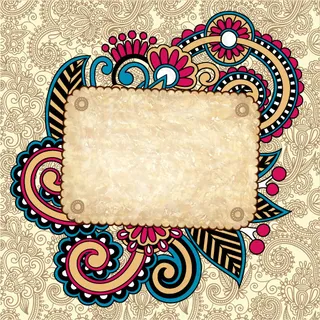 矢量古朴边框传统花纹底纹