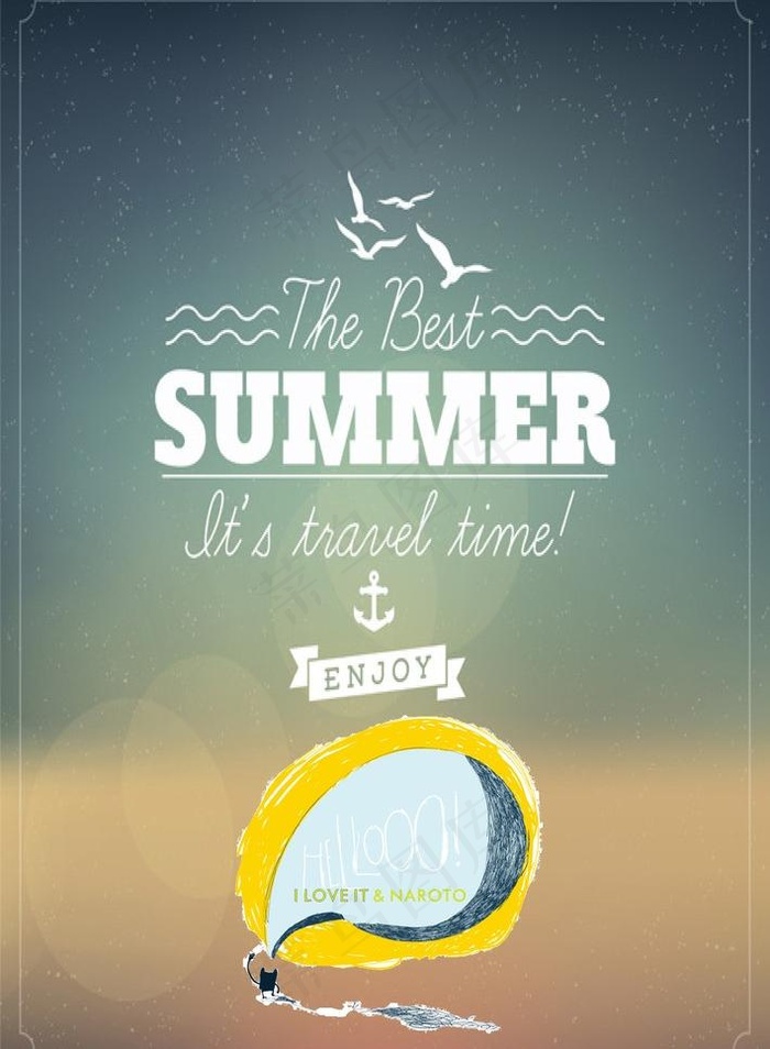 summer公告栏图片cdr矢量模版下载