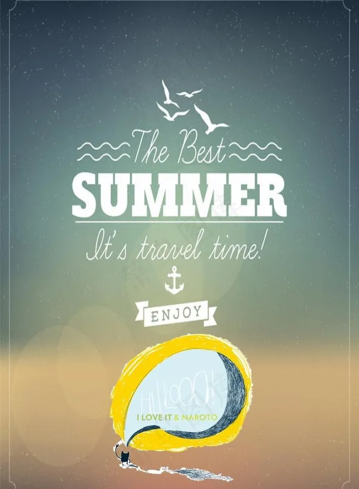 summer公告栏图片cdr矢量模版下载