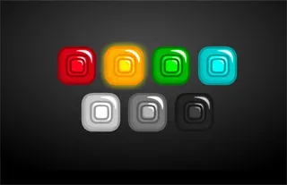 七色警报按钮flash动画