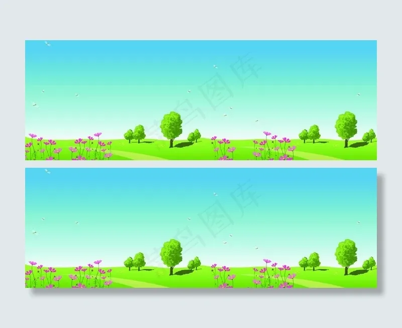 春天图片psd模版下载