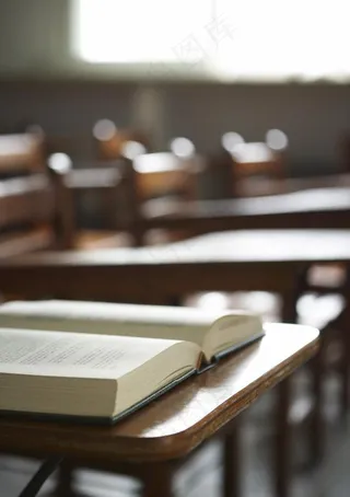 课桌 书本图片