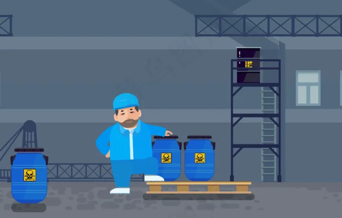 工厂化学扁平人物素材ai矢量模版下载