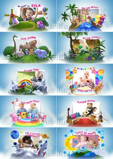 充满童趣的三维卡通小星球乐园AE模...