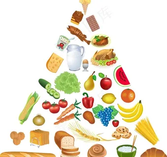 食物金字塔矢量素材图片 食物金字塔矢量素材图片
