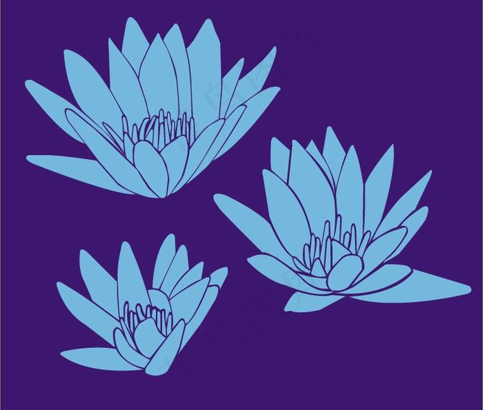 蓮花flower01图片ai矢量模版下载