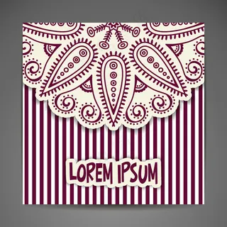 卡上饰以条纹背景曼荼罗