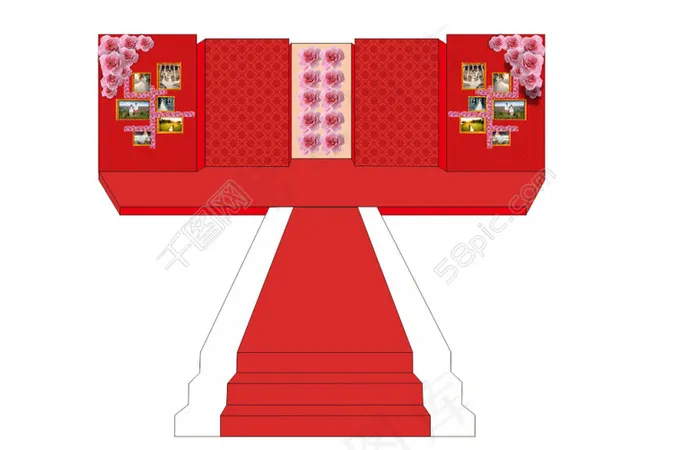 3d婚礼舞台cdr矢量模版下载