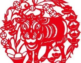 2009新春金牛剪纸矢量图12ai矢量模版下载