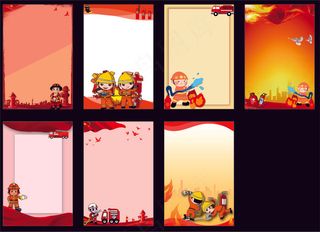 透明色卡通风消防灭火器免抠元素