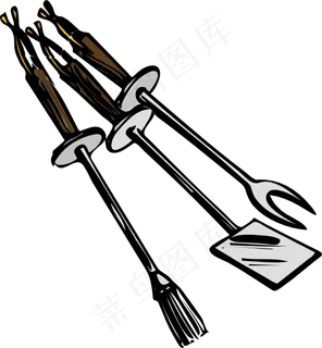 BBQ烧烤工具剪贴画