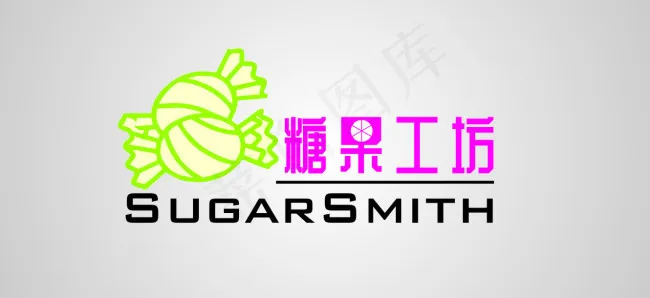 糖果 logo 卡通cdr矢量模版下载