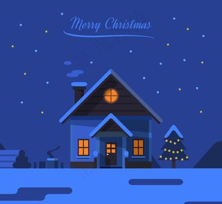 圣诞背景与白宫森林