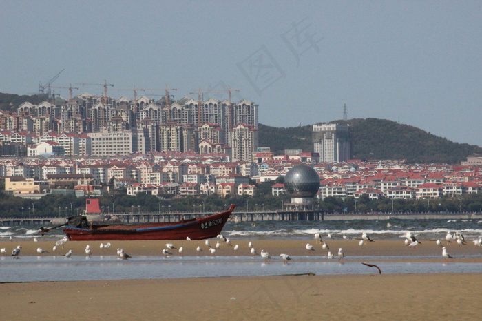 烟台城市与海图片