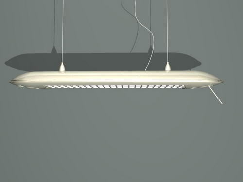 吊装荧光灯3d模型灯具设计素材 4