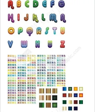 渐变填色 各种渐变cdr 矢量渐变图片