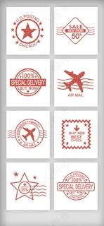 复古西方创意印章元素