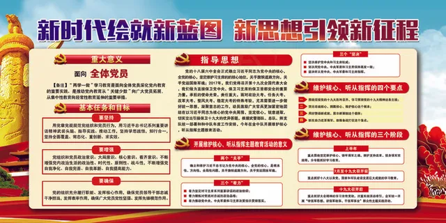 新思想引领新征程宣传展板设计