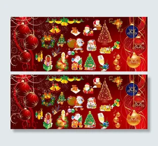 圣诞节装饰元素psd素材