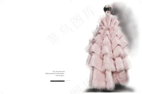 粉色连衣裙演出服设计图