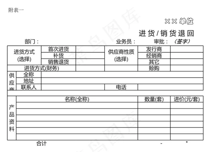 进货销货通知