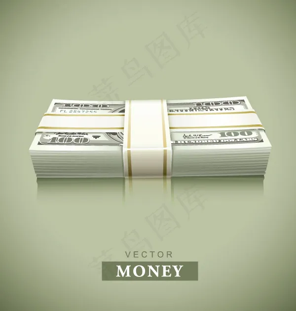 3组金融货币美元矢量素材