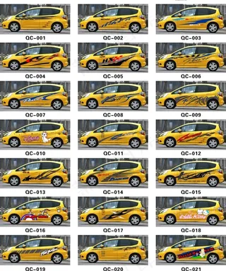 汽车装饰图案 花纹矢量图