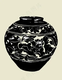 青花瓷花瓶(黑白) 青花瓷花瓶(黑白)