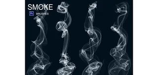 20款烟雾烟丝效果PS笔刷