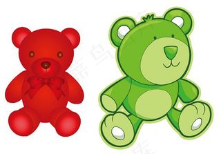 2款可爱的卡通玩具熊