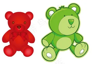 2款可爱的卡通玩具熊