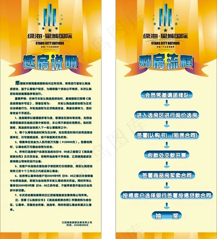 选房流程图片cdr矢量模版下载