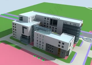 现代风格公共建筑设计模型