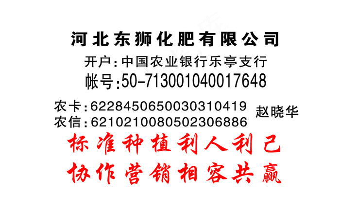 东狮化肥名片psd模版下载