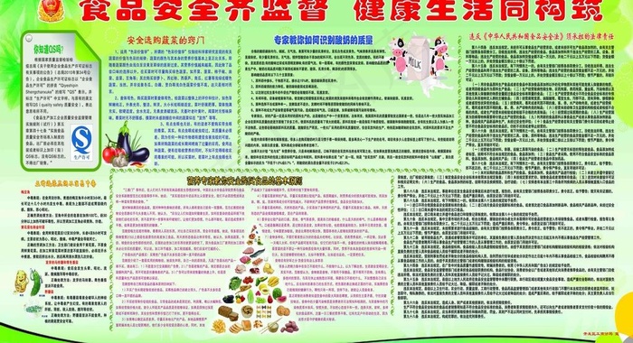 食品安全监督展板图片psd模版下载