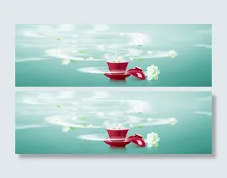 夏季清新配色的淘宝海报背景图