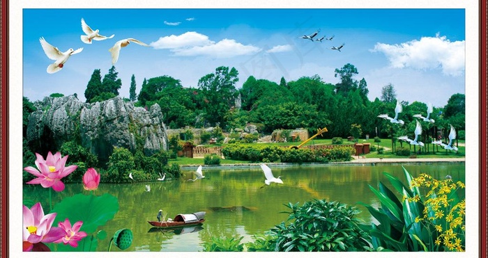 湖光山色 风景如画图片