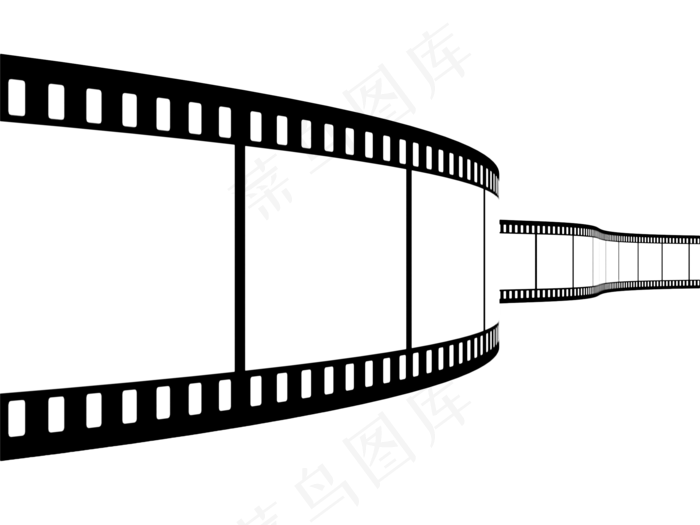 手绘黑色几何动感电影胶片