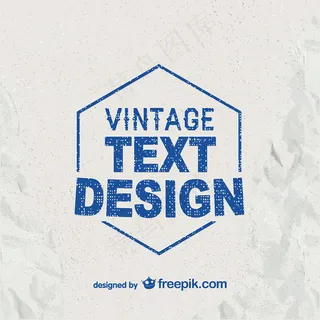 蓝色六边形标志模板