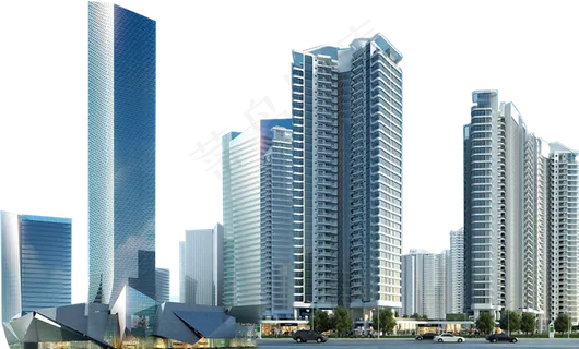 城市高楼大厦免抠png透明图层素材