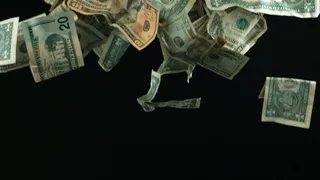 缓慢下降的货币存量的录像 视频免费...